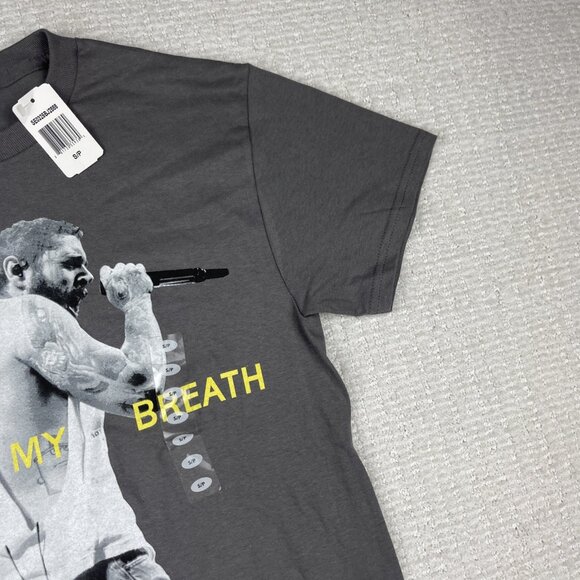 Post Malone Hold my Breath Grey Unisex S T-Shirt 2024 Austin Merch Distress NWT* - Picture 4 of 16